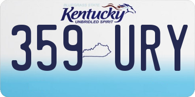 KY license plate 359URY