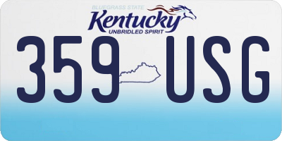 KY license plate 359USG