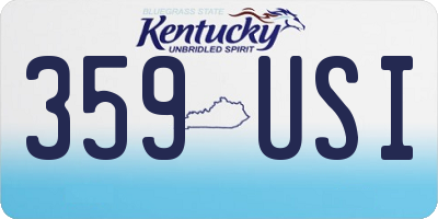 KY license plate 359USI