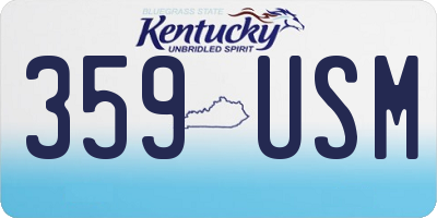 KY license plate 359USM