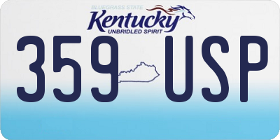 KY license plate 359USP
