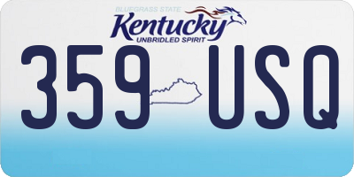 KY license plate 359USQ