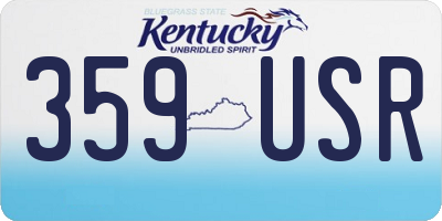 KY license plate 359USR