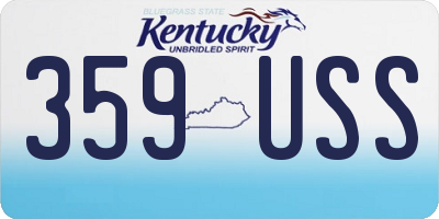 KY license plate 359USS