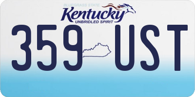 KY license plate 359UST