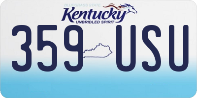 KY license plate 359USU