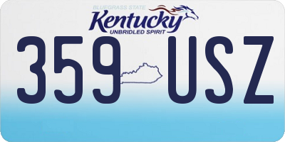 KY license plate 359USZ