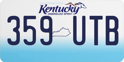 KY license plate 359UTB