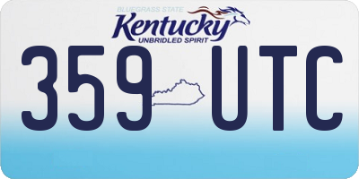 KY license plate 359UTC
