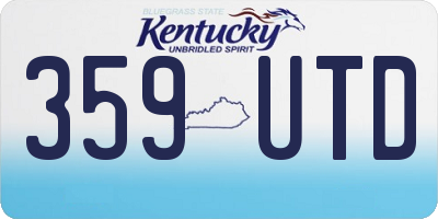 KY license plate 359UTD