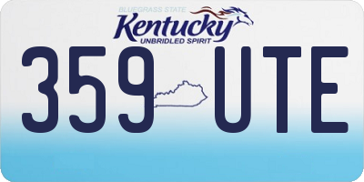 KY license plate 359UTE