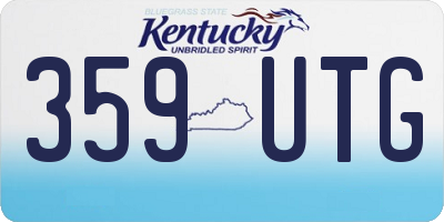 KY license plate 359UTG