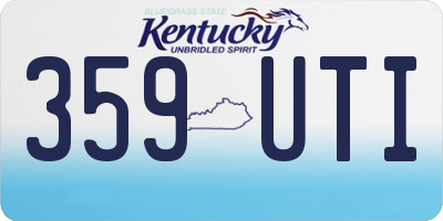 KY license plate 359UTI