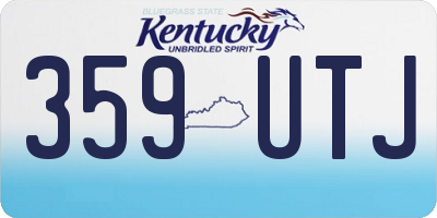 KY license plate 359UTJ