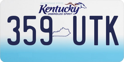 KY license plate 359UTK