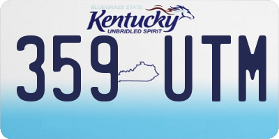 KY license plate 359UTM
