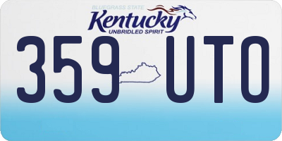 KY license plate 359UTO