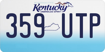 KY license plate 359UTP