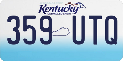 KY license plate 359UTQ