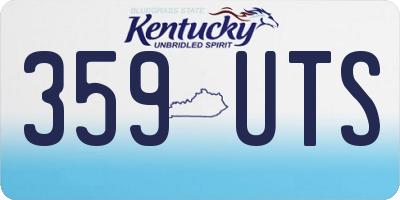 KY license plate 359UTS