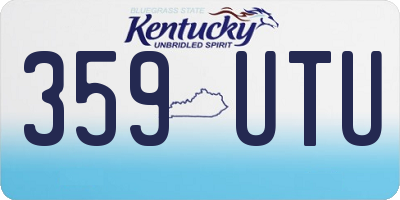 KY license plate 359UTU