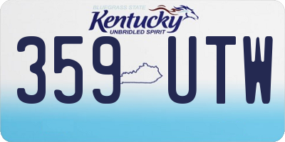 KY license plate 359UTW