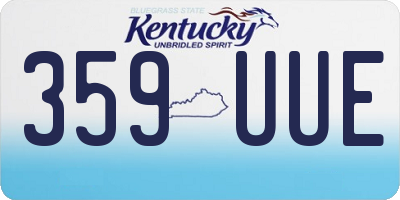 KY license plate 359UUE