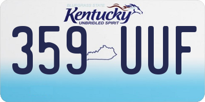 KY license plate 359UUF