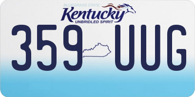 KY license plate 359UUG