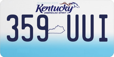 KY license plate 359UUI