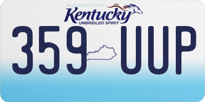 KY license plate 359UUP