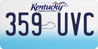 KY license plate 359UVC