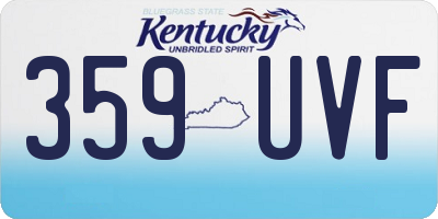 KY license plate 359UVF