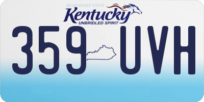 KY license plate 359UVH