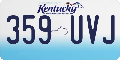 KY license plate 359UVJ