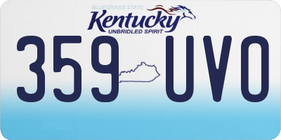 KY license plate 359UVO