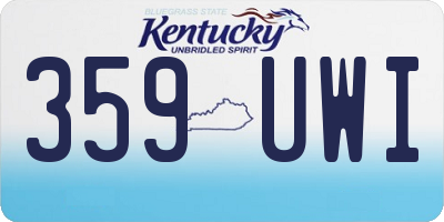 KY license plate 359UWI