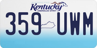 KY license plate 359UWM