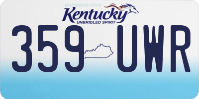 KY license plate 359UWR