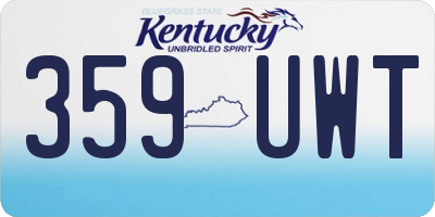 KY license plate 359UWT