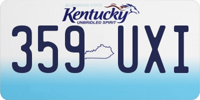 KY license plate 359UXI