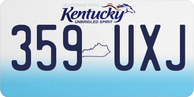 KY license plate 359UXJ