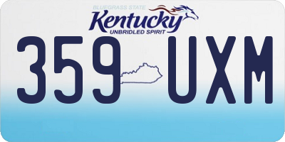 KY license plate 359UXM