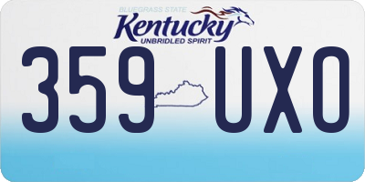 KY license plate 359UXO