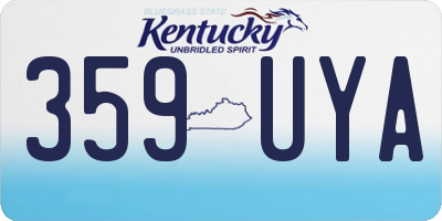 KY license plate 359UYA