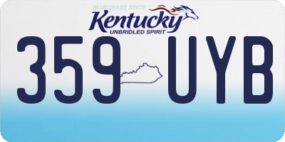 KY license plate 359UYB