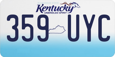 KY license plate 359UYC
