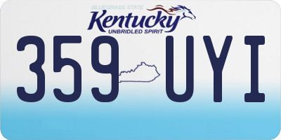 KY license plate 359UYI
