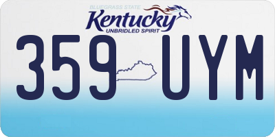 KY license plate 359UYM