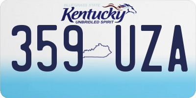 KY license plate 359UZA
